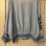 Gap Women's Blue Embroidered Top Photo 1