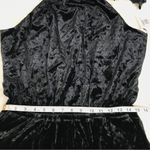 Trina Turk Black Crushed Velvet Sleeveless Wide Leg Jumpsuit Size Large New Photo 10