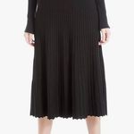 Women's NINETY CLOTHING CO knitted Pleated Maxi Skirt Black Photo 0