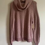 Free People NWT Mauve Oversized Cowl Neck Sweater Photo 6