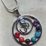 7 Chakra Stone Pendant Silver Photo 0