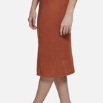Calvin Klein  Mesh Knit Pencil Coordinating Midi Skirt Terra L EUC Photo 1