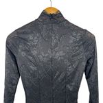 SKIMS Lace Turtleneck Mini Dress Black Sheere Floral Long Sleeve Size Small Photo 9