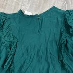 Knox Rose  Women's Dark Green Long Sleeve Eyelet Blouse - Size Small - NWT Photo 6