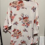 Feathers Floral Open Kimono Cardigan White Size M Photo 3