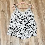 Listicle  animal print black white leopard tank blouse size small Photo 2