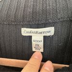 Croft & Barrow Black Zip Up Quilted Sweater Cardigan Jacket Womens Size 2X Photo 5