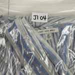 Free Assembly Size XS Shirt Dress Denim Striped Chambray Puff Sleeve V Photo 12