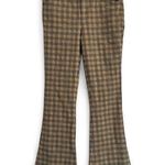Chocolate USA Yellow Plaid Flare Pants Small Photo 0