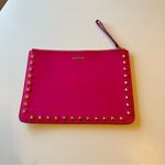 Rebecca Minkoff Two Tone Studded leather Clutch/Wristlet fuchsia and grey Photo 1
