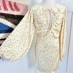 Sabo Skirt Luxe Xandria Silky Ditsy Floral Mini Dress Yellow Sz M NWT Photo 3