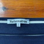 Reformation  Junia Knit Tee Shirt Dress Nautical Navy/White Stripe - Size Small Photo 9