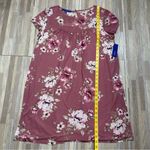Apt. 9  Pink Short Sleeve Floral Sleep Dress with Sheer Shoulders NWT, Size XL Photo 2