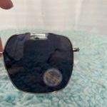 Black and Silver Square Metal Frame Sunglasses Women NWOT Photo 2
