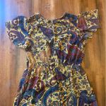 Anthropology Ranna Gill Jumpsuit 12 Paisley pattern Georgia Wide Beaded top Gold Photo 9