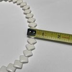 Trifari Signed White Plastic Beads Necklace Gold Tone Clasp Photo 4