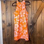 NWOT J. Crew Tie Neck Mini Shift Dress Orange Size 8 Photo 4