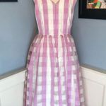 Kate Spade Fresh Lilac and White Mainline Gingham Organza Dress Sz 12 NWT Photo 7