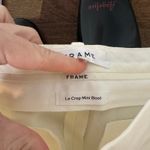 frame denim FRAME Womens Le Crop Mini Boot 8 Ivory Cream Cotton High Rise Photo 2