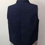 Reversal USA Quilted Christmas Vest Reindeer Plaid Snow Holiday Village Kitsch Size M Photo 3