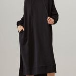 [Nap Loungewear] Black Pullover Hoodie Dress Photo 1