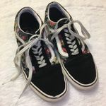 Vans  Old Skool Black White Floral Lace Up Unisex Sneakers Men’s 7, Women’s 8.5 Photo 1