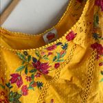 Farm Rio Flower Dream One-Shoulder Embroidered Blouse Yellow Multi Photo 6