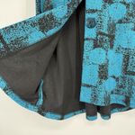 Yushi Women's Textured Jacket Size L Blue Black Big Button Art to Wear Artsy Size L Photo 4