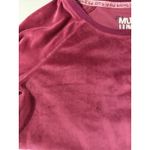 Muk Luks Velour Sweatshirt Burgundy Pullover Raglan Sleeve Women Size M Purple Size M Photo 6