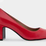 Aerosoles Comfortable MINETTA Mid-heel Pump, Racing Red Leather, Size 8.5W, NWT Photo 0