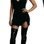 Guess ‎ MARCIANO Black Thigh High Boots Stiletto Heel thigh high Sexy Party Boots Photo 0