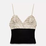 ZARA Contrasting Ruffled Top Photo 3