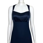 Alfred Angelo Vintage 90s Navy Long Formal Prom Dress Empire Waist Classic Black Tie Medium 8 Photo 9