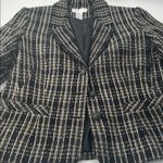 Worthington  Black and Cream Plaid Blazer Photo 12