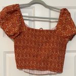 Lucky Brand Womens  Laura Ashley Rust Corset Printed Floral Pink White Crop Large Photo 4