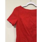 Anthropologie  Maeve Bow-Back Shift Red Dress $148 size 2 2298 Photo 3