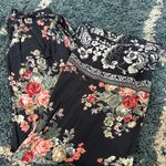 Angie Floral Black wide legged pants Photo 0