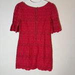 Moulinette Soeurs  Anthropologie Red Eyelet Dress Short Sleeve Size 4 Photo 6