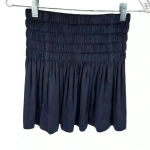 Wilfred Aritzia  Women's XS Blue Fit and Flare Ruched Mini Skirt Photo 5