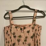 Robin K Tan Beige Palm Tree Novelty Print Mini Dress Size Medium NWT Photo 3