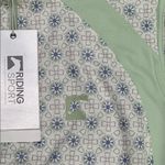 Riding Sport Airless Sleeveless Equestrian 1/4 Zip Kaleidoscope Top Size Small Green Photo 6