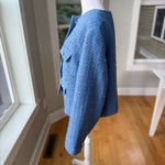H&M Cornflower Blue Tweed Cropped Lady Jacket Size XXL Photo 2