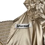 Reformation Champagne Silk Novelia Long Sleeve Mini Dress Womens 6 Photo 4