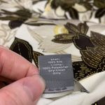 Ann Taylor  Silk Floral Pleated Midi Skirt Women Size 10 Brown White Yellow Photo 5