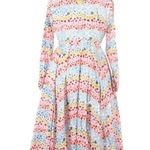 NWT Boden Kitty in Ivory Rainbow Leopard Button Photo 5