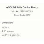 AGOLDE NWT Mila Vintage High Rise Denim Shorts Size 29 Photo 4