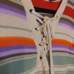 CHAPS  Size Medium M Cotton Stripes Striped Colorful Long Sleeve Sweater Top Photo 6