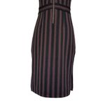 Maeve Anthropologie Meridian Midi Dress Side Slits Textured Chevron Modern Sz S Photo 7