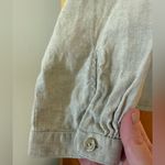 LL Bean Long Sleeve Shirt Linen Tunic Blouse Beige Medium Regular Photo 4