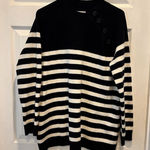 LL Bean Signature XL White Sailcloth Striped Wool Photo 0